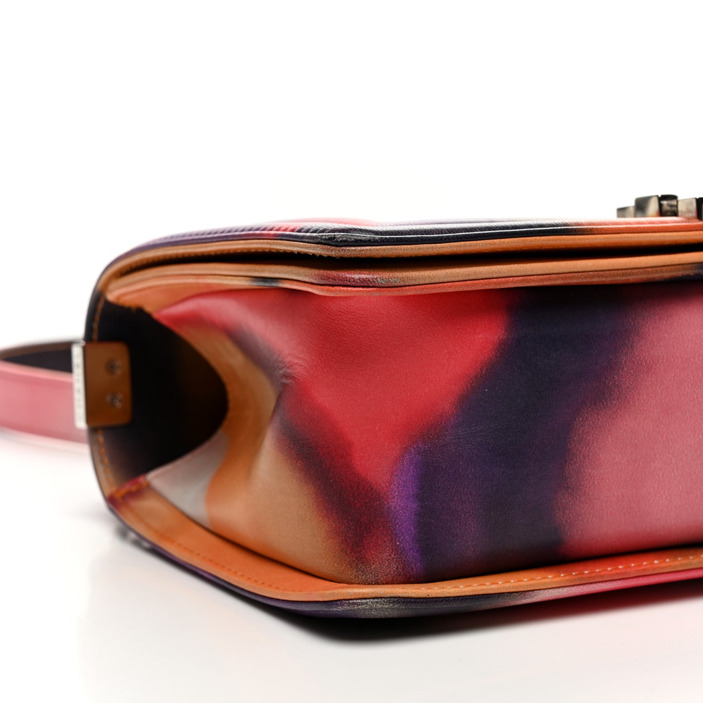 Printed Lambskin Quilted Medium Flower Power Boy Flap