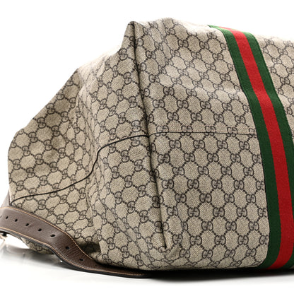 Gucci Tender GG Supreme Monogram Textured Dollar Calfskin Web Medium Jackie 1961 Crossbody Bag Beige Ebony New Acero 10 of 11