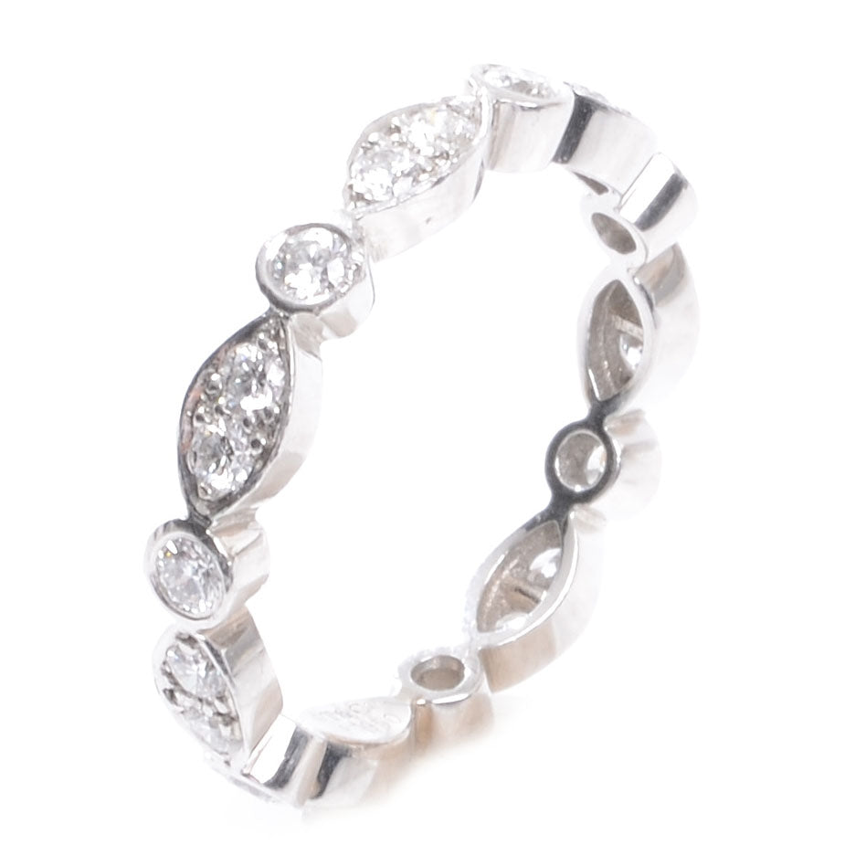 Platinum Diamond Swing Ring 7