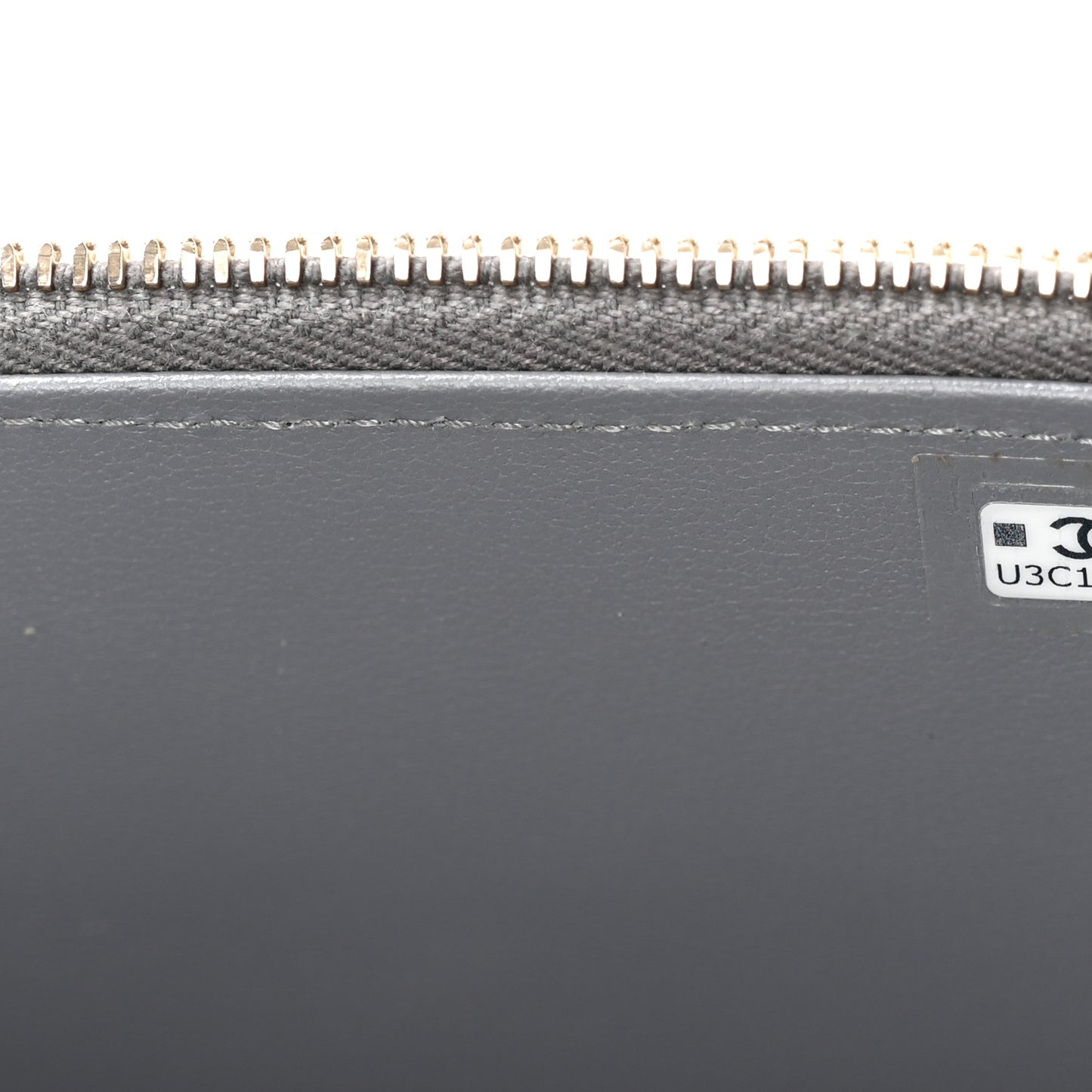 Patent Quilted Quilted Small Top Handle Vanity Case With Chain Grey