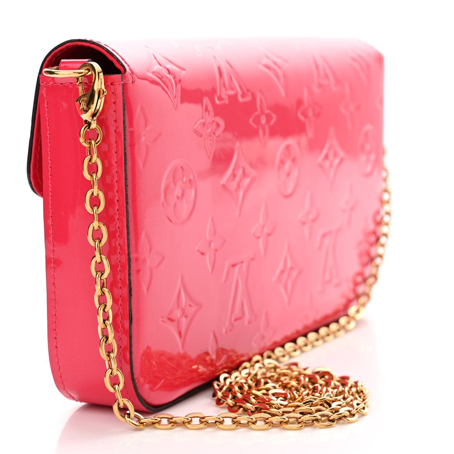 Vernis Felicie Pochette Chain Wallet Hot Pink
