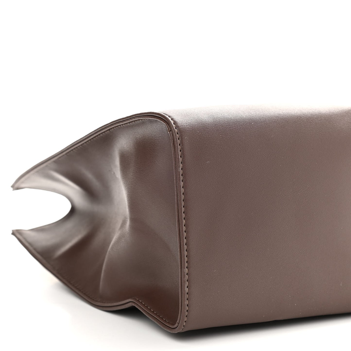 Vegan Leather Medium Shopping Bag Chocolate