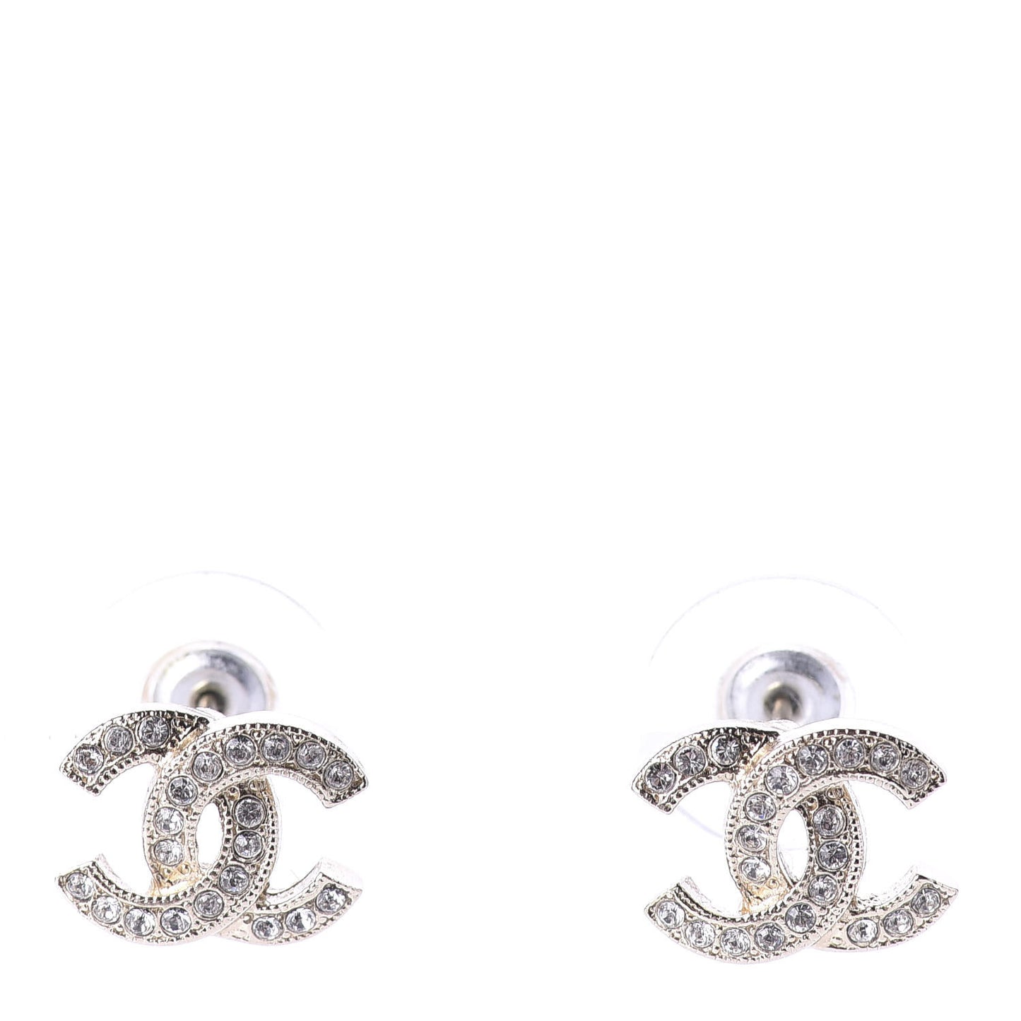 Crystal Mini Timeless CC Earrings Silver