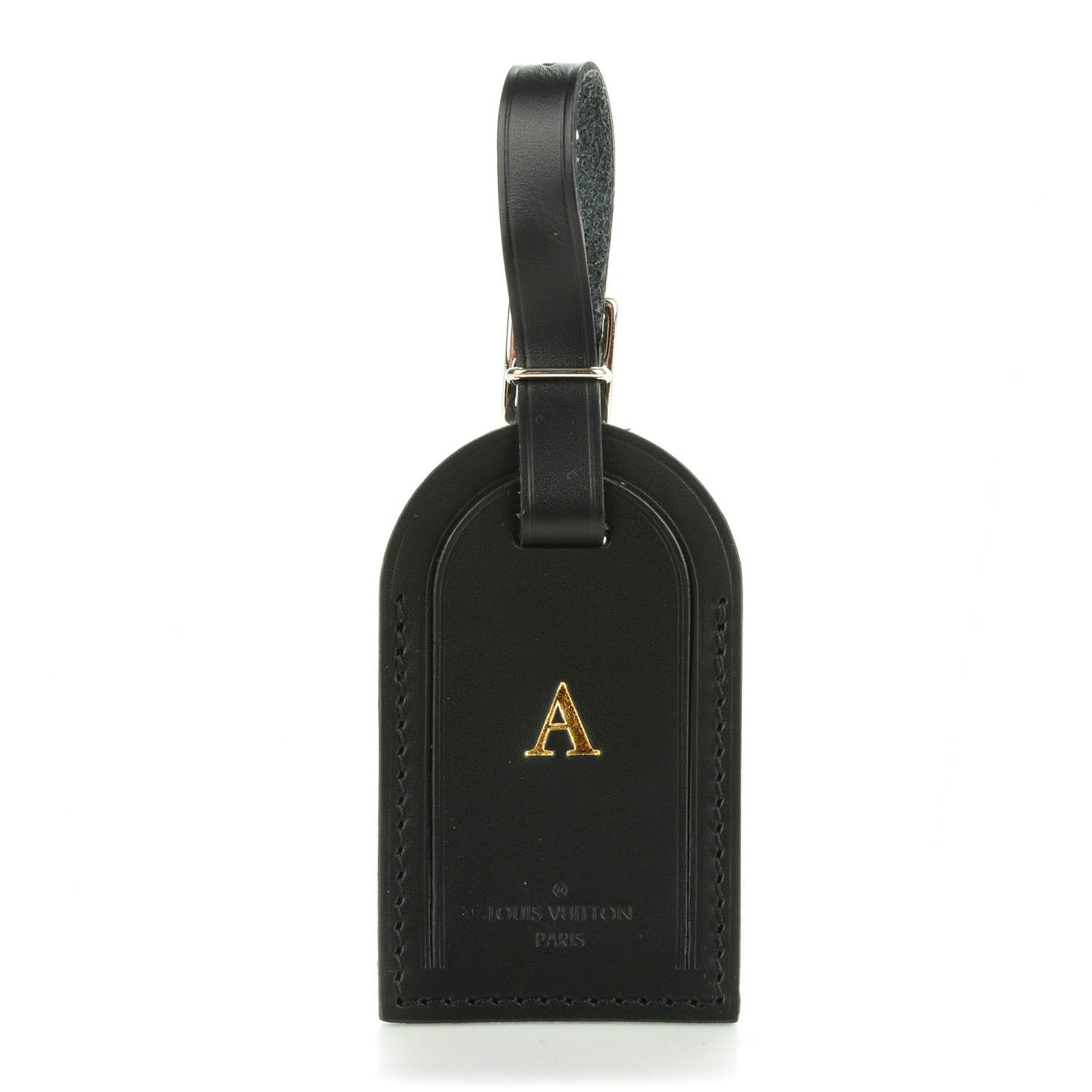 Louis Vuitton Calfskin Black Luggage Tag 1 of 5