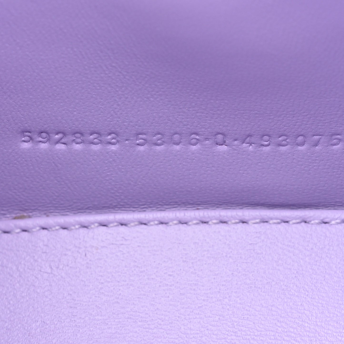 Shiny Calfskin Crocodile Embossed Hourglass Top Handle Bag XS Lilac