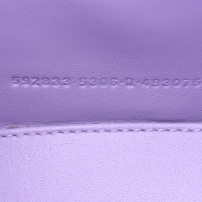 Balenciaga Shiny Calfskin Crocodile Embossed Hourglass Top Handle Bag XS Lilac 7 of 11