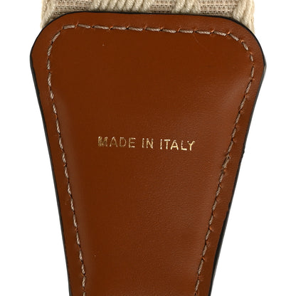 Fendi Jacquard Ribbon Vitello King FF Bi-Color Intreccio Adjustable Strap You Beige Tan 4 of 5