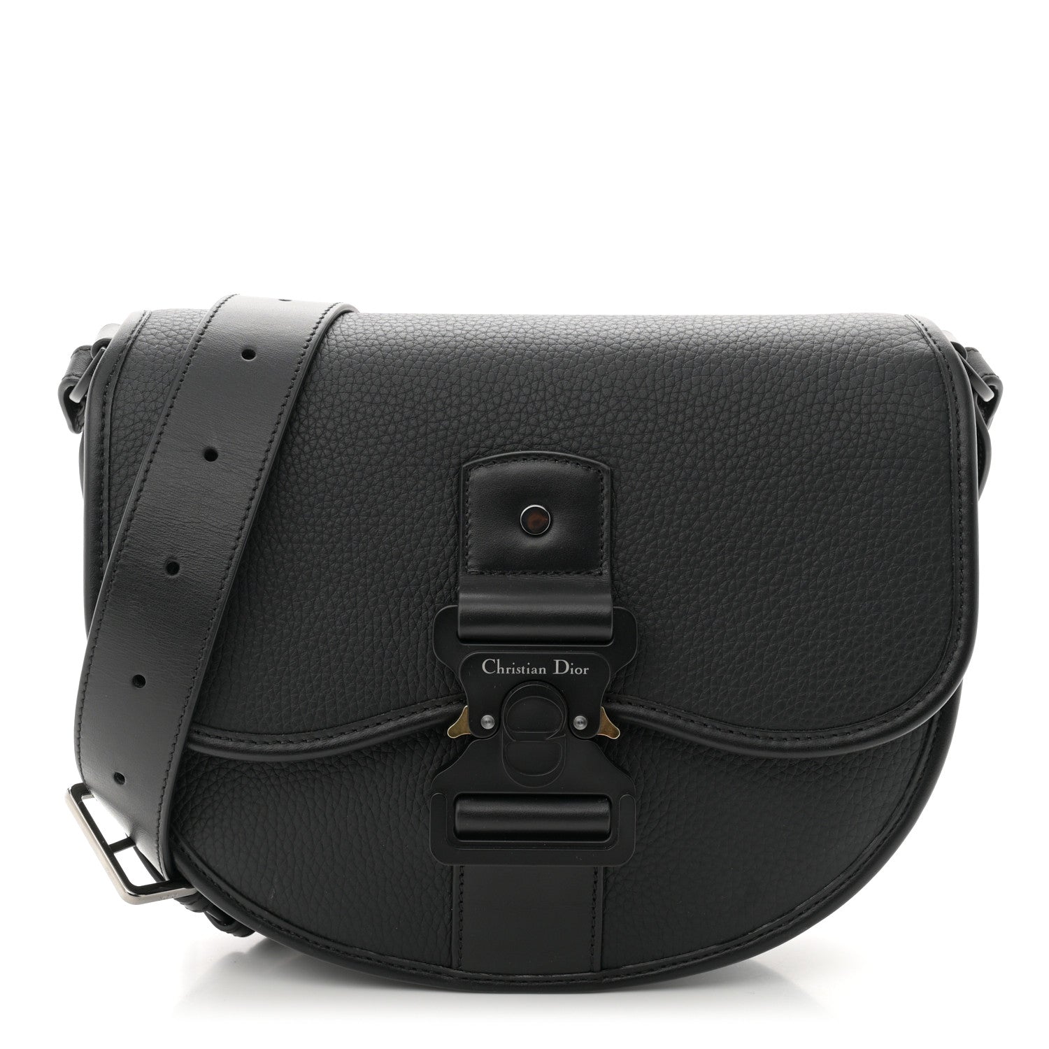 Christian Dior Grained Calfskin Gallop Bag With Strap Black 1 of 9