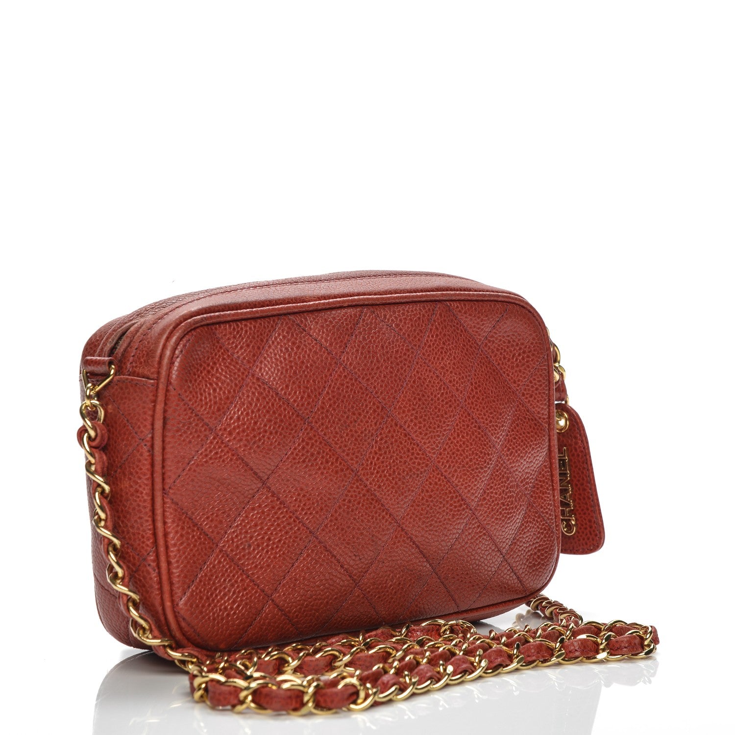 Chanel Caviar Quilted Camera Case Red 3 of 13