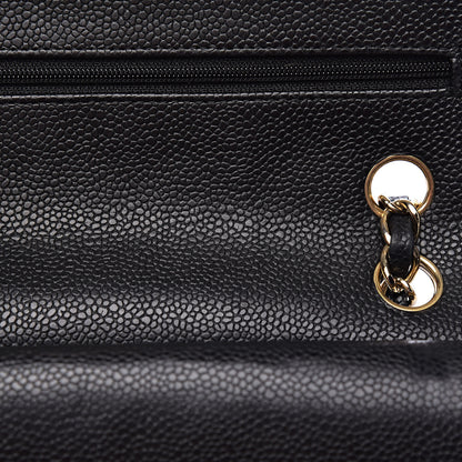 Chanel Caviar Quilted Medium Double Flap Black 12 of 13