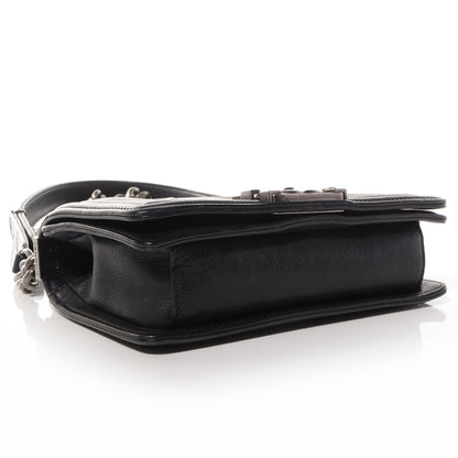 Chanel Calfskin Embossed Crystal Small Boy Flap Black 4 of 8