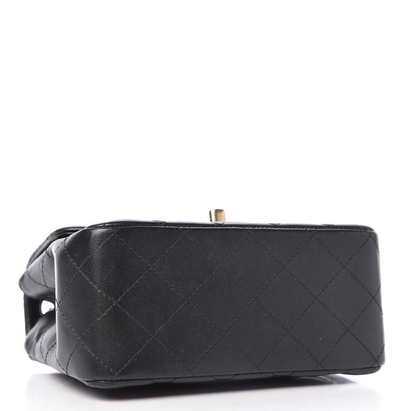 Lambskin Quilted Mini Square Flap Black