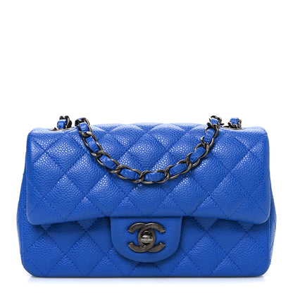 Chanel Caviar Quilted Mini Rectangular Flap Blue 1 of 10