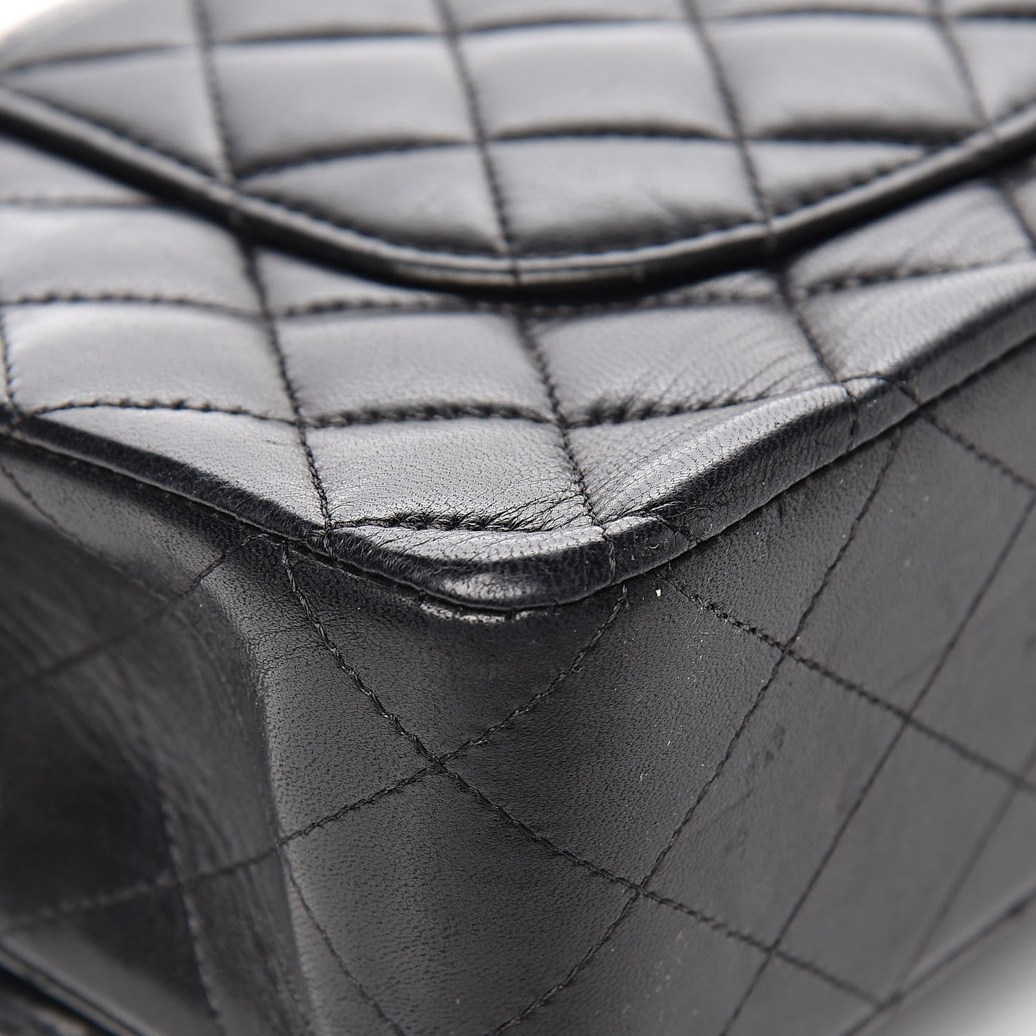 Chanel Lambskin Quilted Medium Double Flap Black 12 of 14