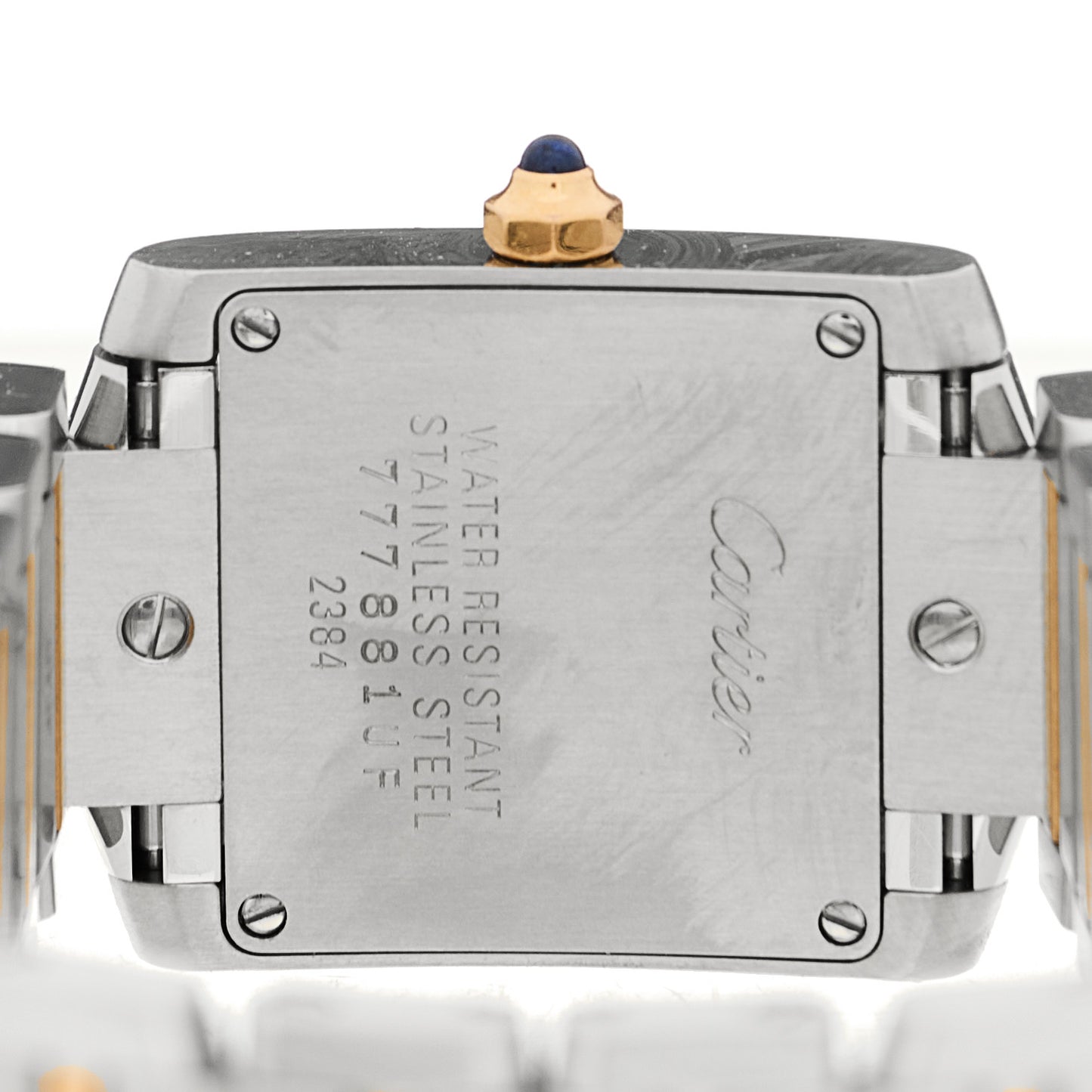 Stainless Steel 18K Pink Gold Mother of Pearl 20mm Tank Francaise Quartz Watch