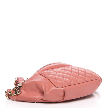 Chanel Crumpled Glazed Lambskin Quilted Waist Bag Fanny Pack Pink 4 of 14