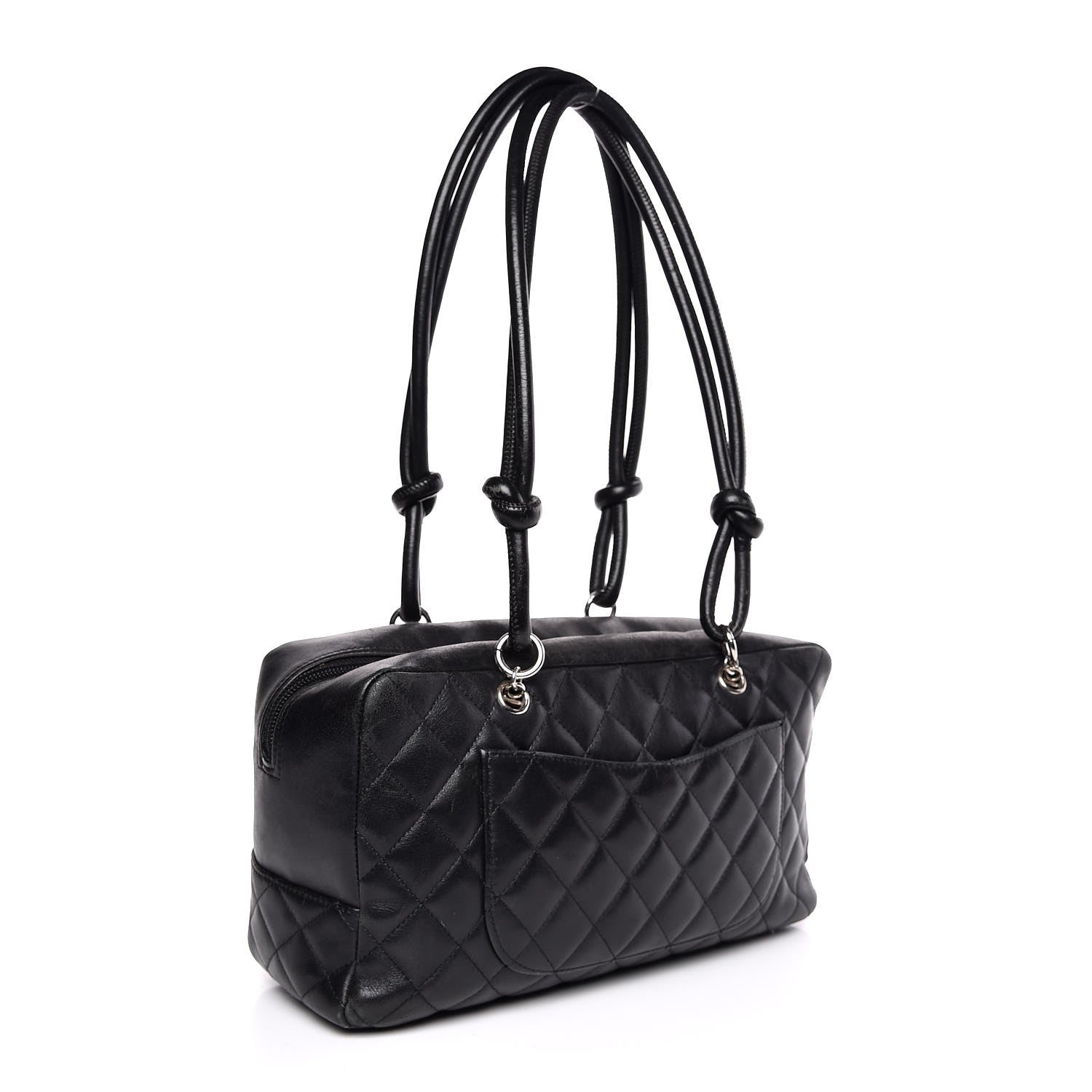 Chanel Calfskin Quilted Large Cambon Bowler Black 3 of 20