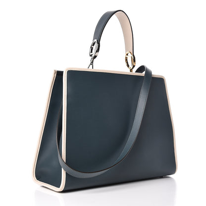 Fendi Vitello Century Opaco F is Fendi Bi-Color Regular Runaway Satchel Amazzonia Camelia 3 of 11