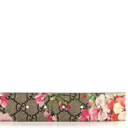 Gucci GG Plus Monogram Blooms Plaque Belt 80 32 Beige Multicolor Dry Rose 3 of 6