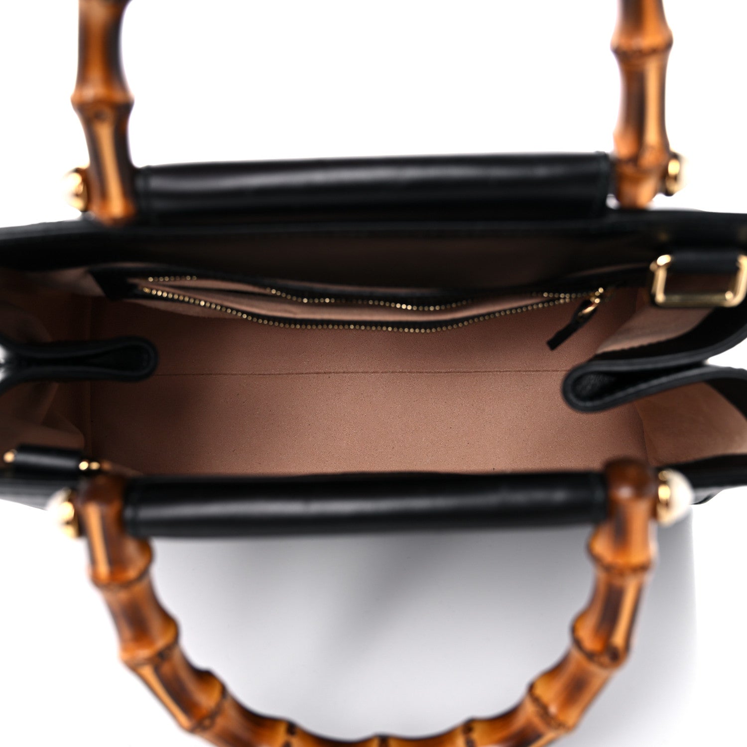 Gucci Nappa Bamboo Small Nymphaea Top Handle Bag Black 5 of 20