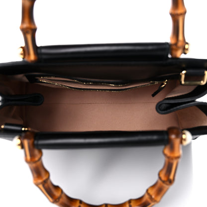 Gucci Nappa Bamboo Small Nymphaea Top Handle Bag Black 5 of 20