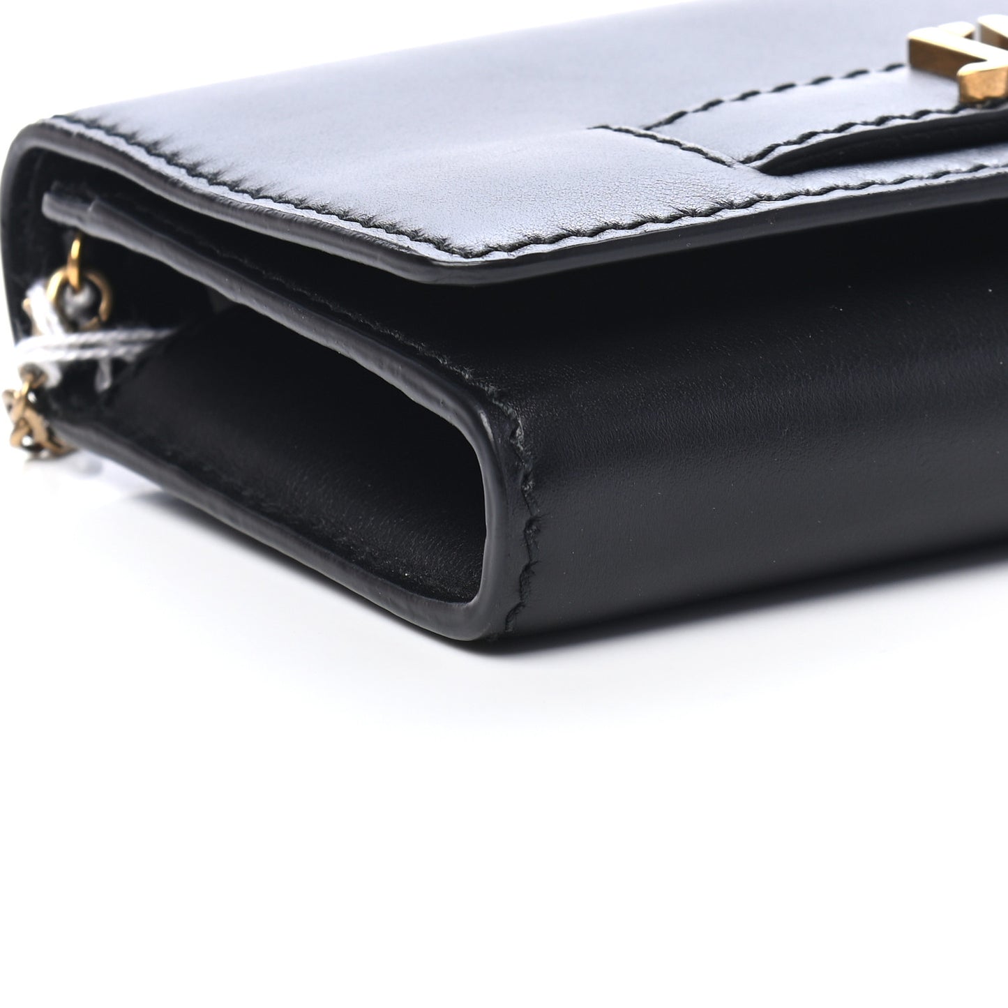 Smooth Calfskin J'adior Croisiere Chain Wallet Black