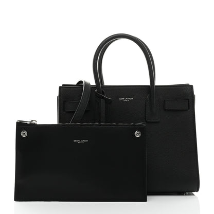 Saint Laurent Grained Calfskin Baby Sac De Jour Black 2 of 10