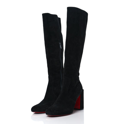 Christian Louboutin Veau Velours Cavalika 85 Boots 38 Black 3 of 10