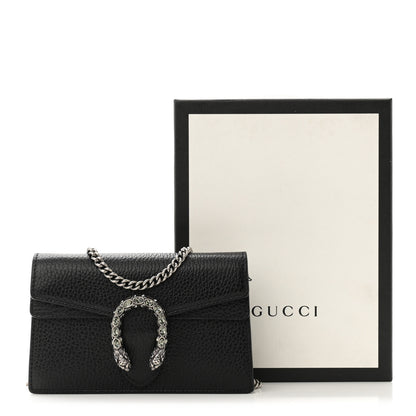 Gucci Calfskin Super Mini Dionysus Shoulder Bag Black 11 of 11