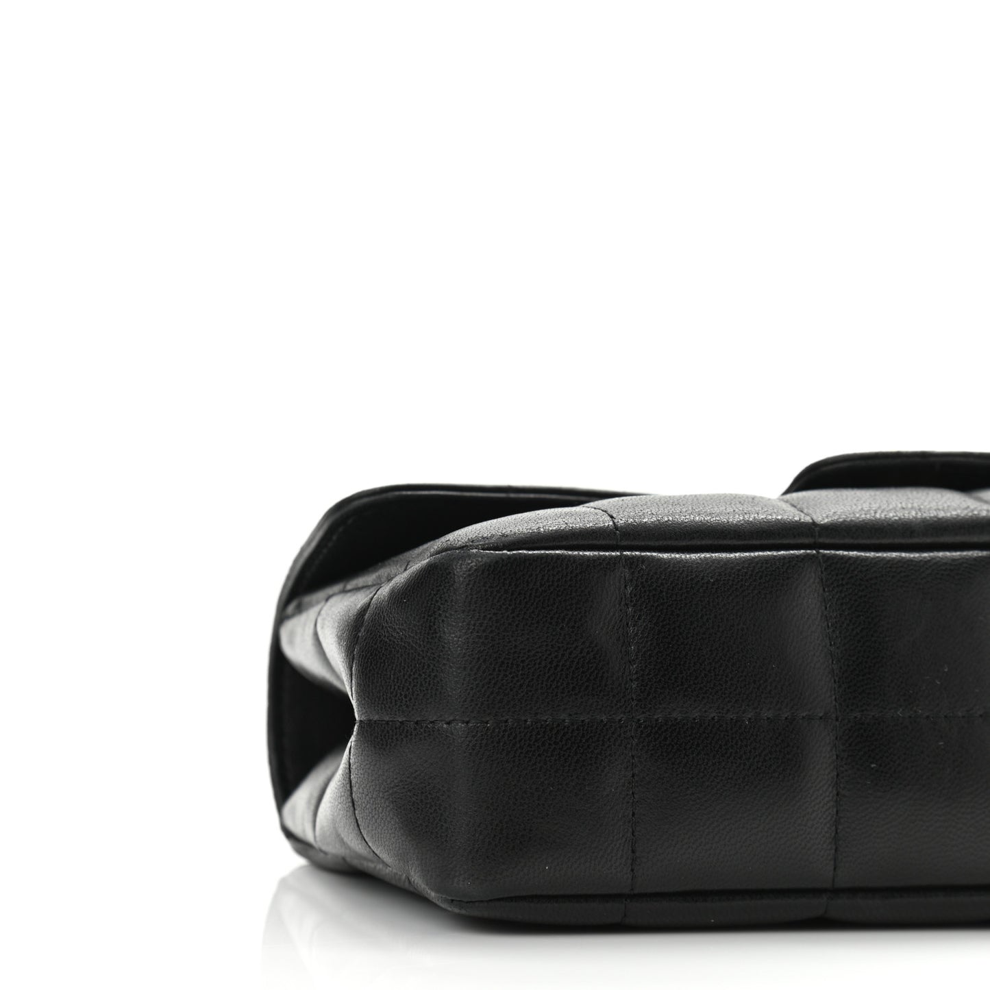 Lambskin Quilted Mini Chocolate Bar Flap Black