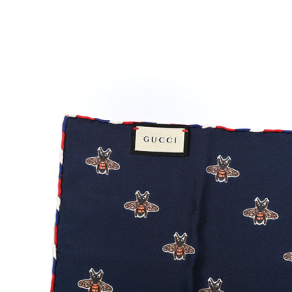 Gucci Silk Bees Pocket Square Blue 3 of 4