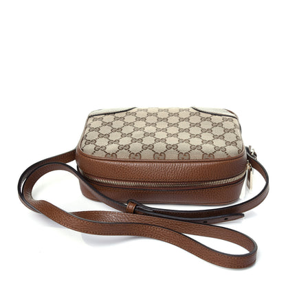 Gucci Monogram Mini Bree Messenger Bag Beige Tabacco 10 of 11