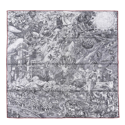 Hermes Cashmere Silk Nothing But A Dreamer Scarf 100 Gris Chine Anthracite 1 of 5