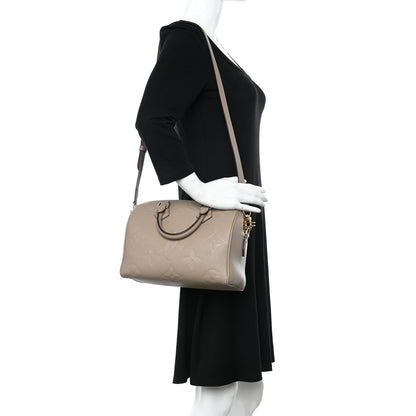 Louis Vuitton Empreinte Monogram Giant Speedy Bandouliere 25 Tourterelle 2 of 10