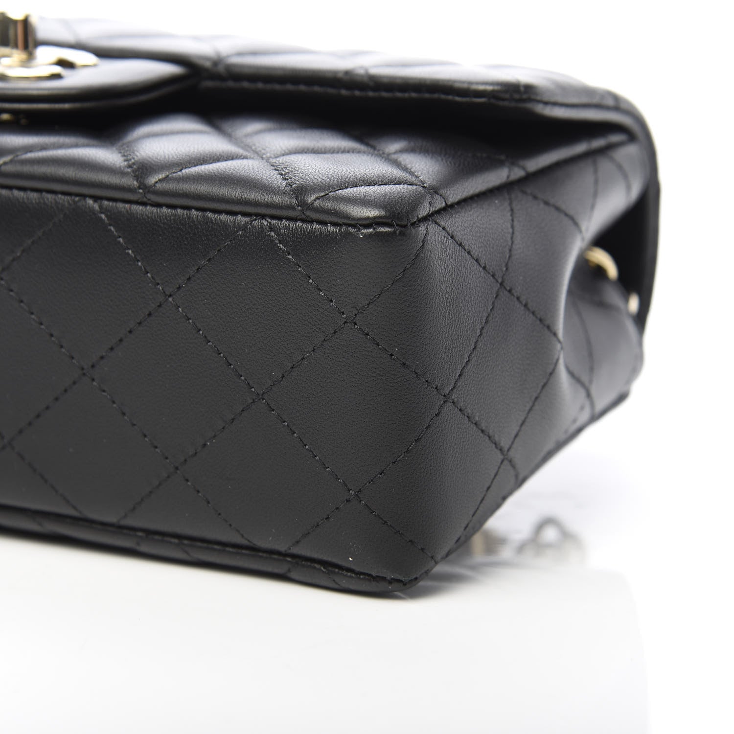 Chanel Lambskin Quilted Mini Coco Charms Rectangular Flap Black 10 of 11