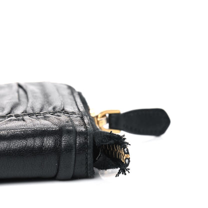 Prada Nappa Gaufre Zip Around Wallet Black 8 of 10