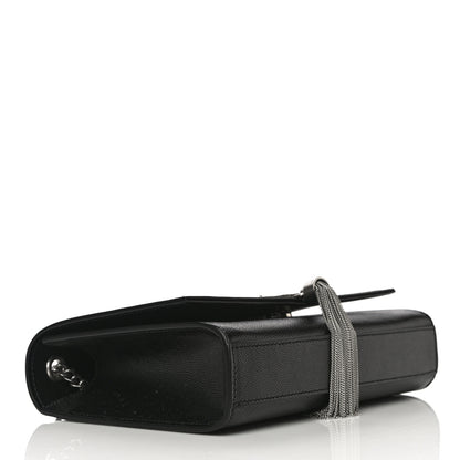 Saint Laurent Grain De Poudre Medium Classic Monogram Kate Tassel Satchel Black 4 of 10