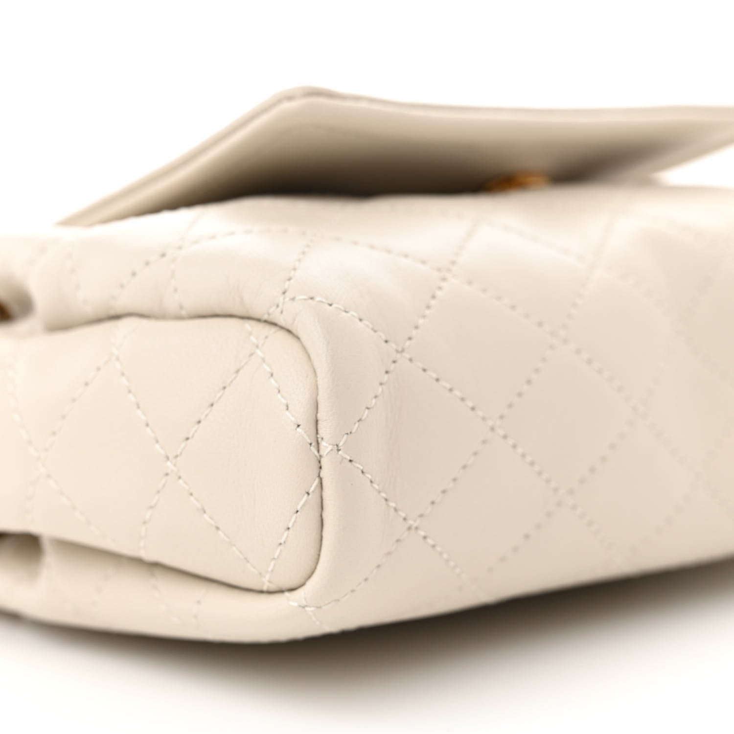 Saint Laurent Lambskin Quilted Monogram Mini Nolita Blanc Vintage 9 of 11