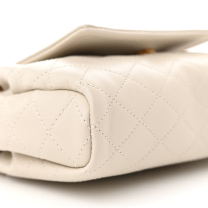 Saint Laurent Lambskin Quilted Monogram Mini Nolita Blanc Vintage 9 of 11