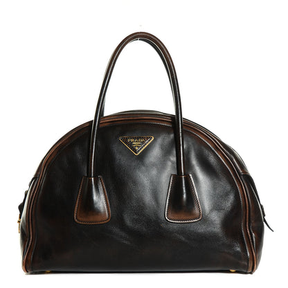 Prada Vitello Vintage Bowling Bag Black 1 of 9