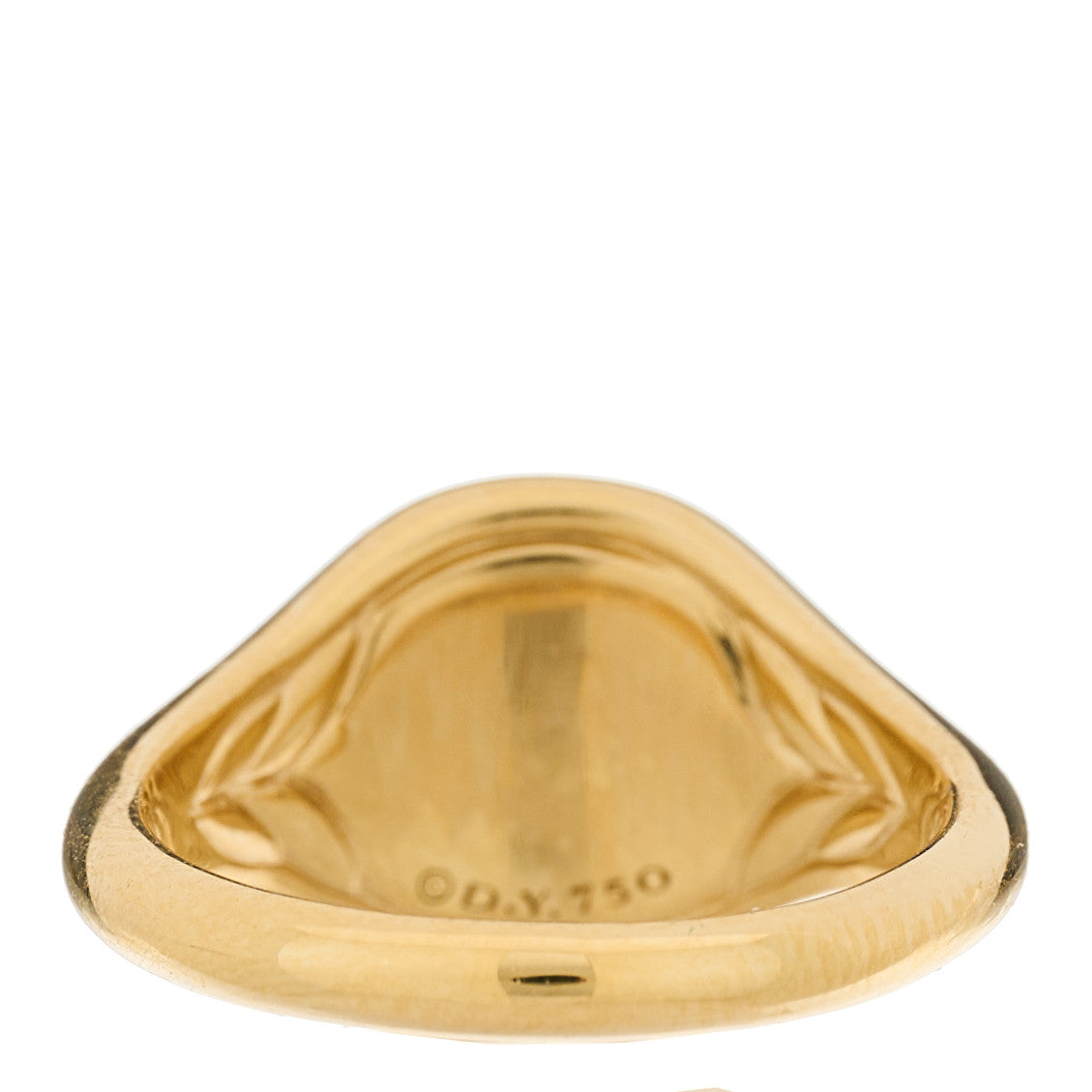 David Yurman 18K Yellow Gold Diamond Initial C Pinky Ring 44 3 3 of 5