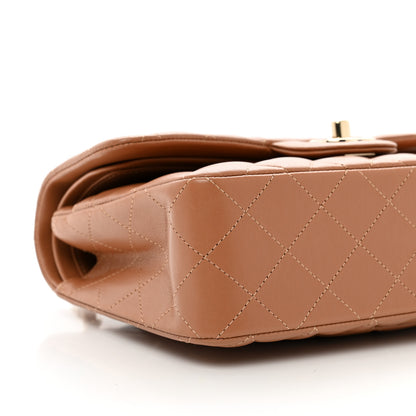 Chanel Lambskin Quilted Small Double Flap Brown 8 of 9