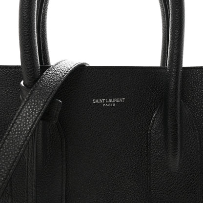 Saint Laurent Grained Calfskin Small Sac De Jour Black 7 of 9
