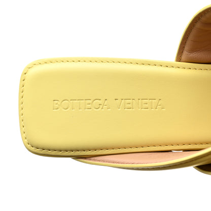 Bottega Veneta Vienna Calfskin The Band Cross Strap Mule Sandals 37 Lemonade 6 of 7