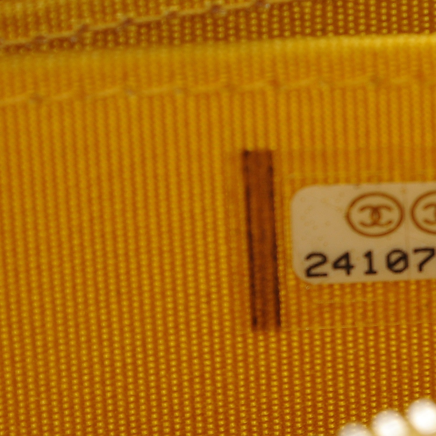 Chanel Caviar Chevron Quilted Zip Coin Purse Yellow 7 of 8
