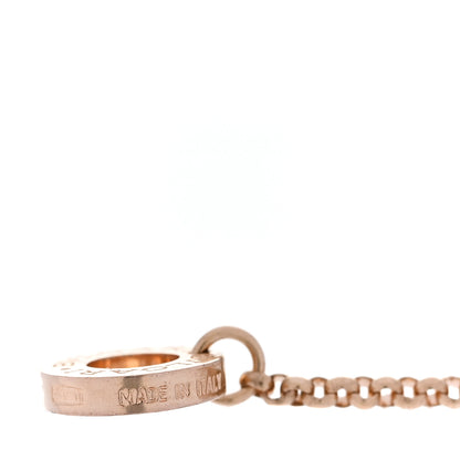Bulgari 18K Rose Gold Diamond Small B.Zero1 Pave Pendant Necklace 5 of 6