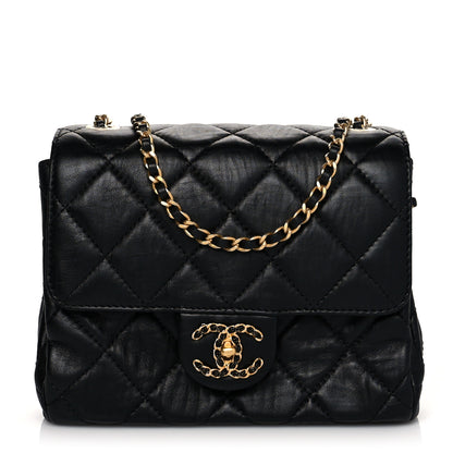 Chanel Lambskin Quilted Chanel Square Flap Black 1 of 10