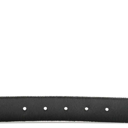 Gucci Cuoio Toscano Nickel Double G 30mm Belt 80 32 Black 3 of 9