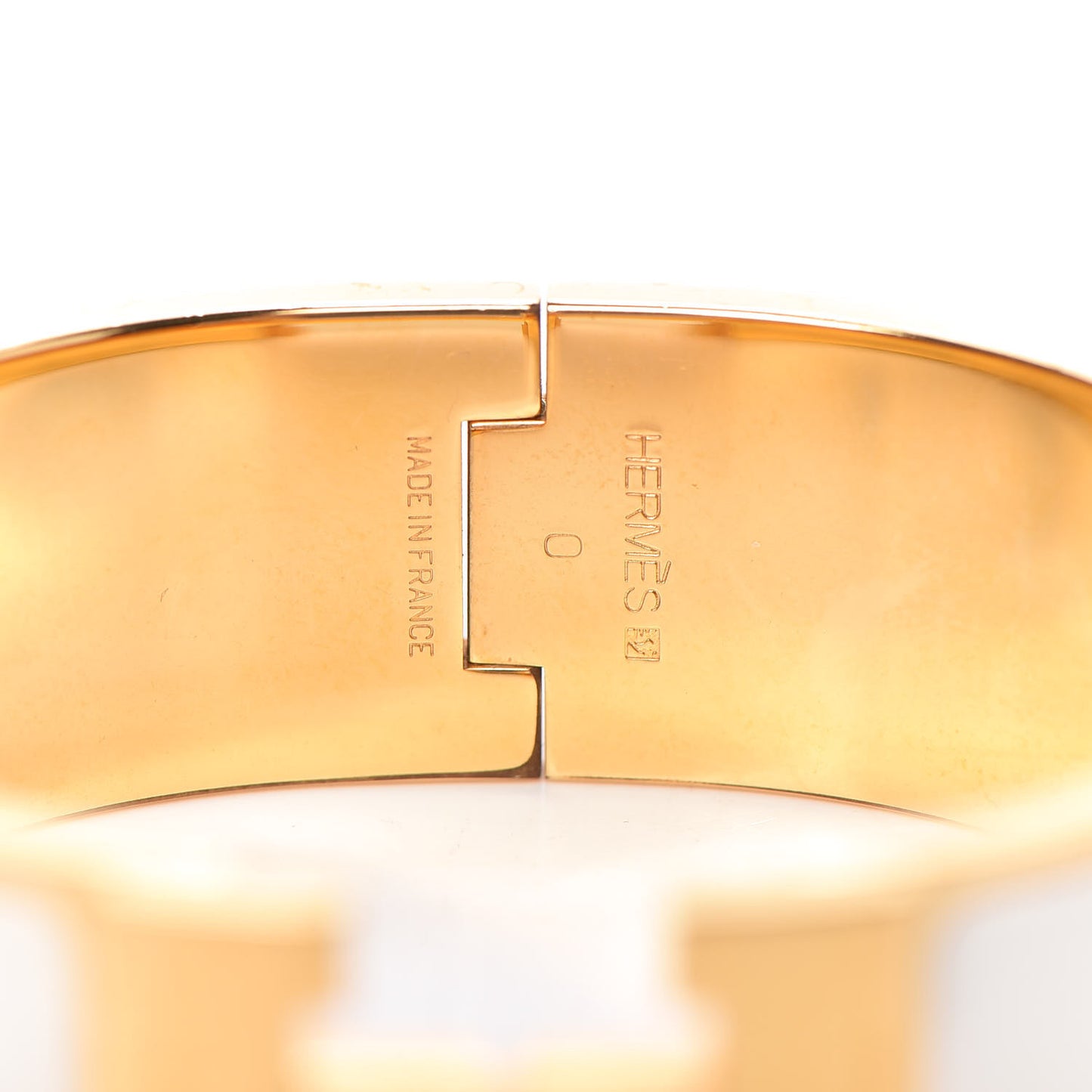 Enamel Wide Clic Clac H Bracelet GM White