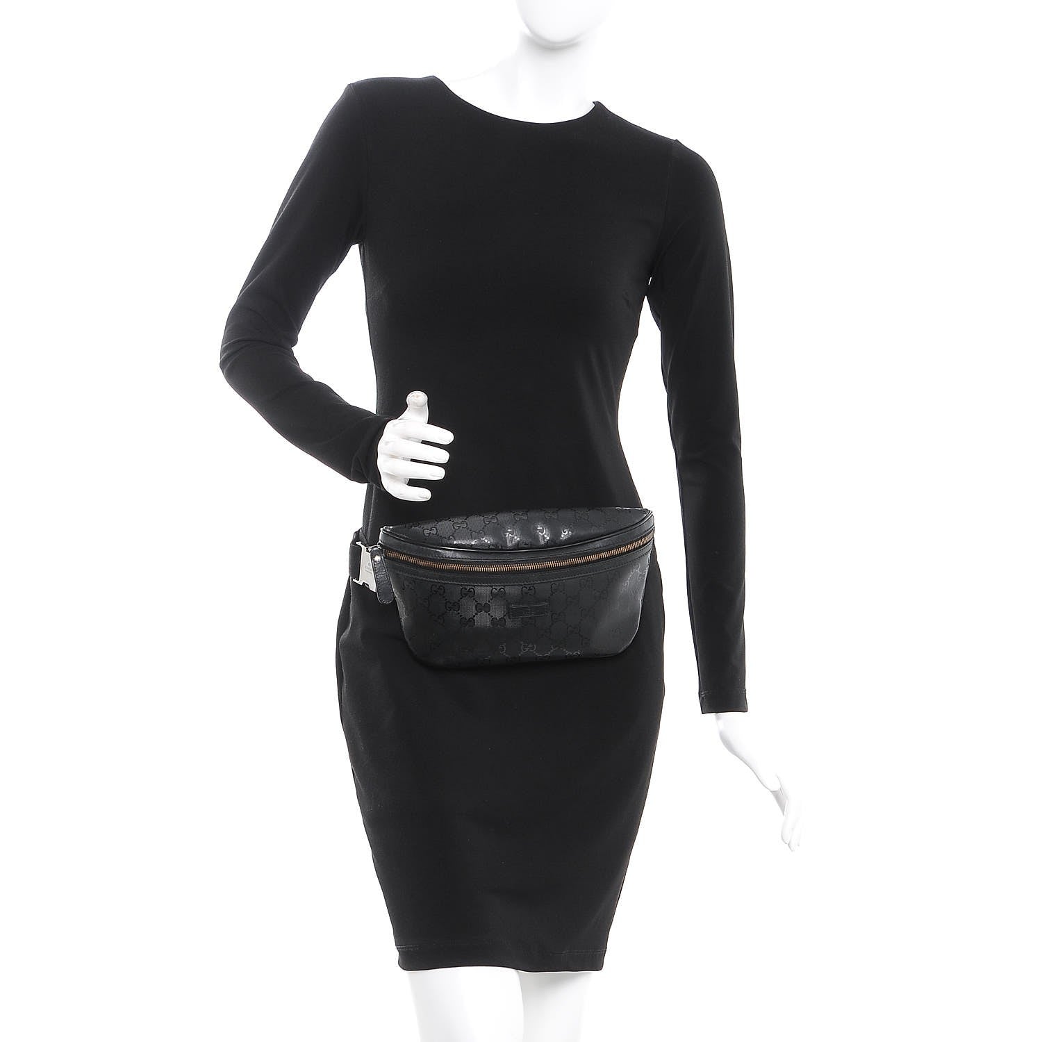 Gucci Imprime Monogram Belt Bag Black 2 of 7